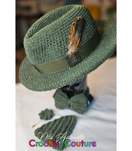 Load image into Gallery viewer, Crochet Couture Fedora Hat (Unisex) Set