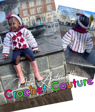 Load image into Gallery viewer, Crochet Couture Plush Flower jacket (Kids)