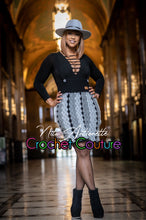 Load image into Gallery viewer, Classic Woman 2 piece skirt set with suspenders