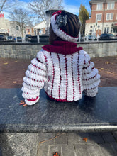 Load image into Gallery viewer, Crochet Couture Plush Flower jacket (Kids)