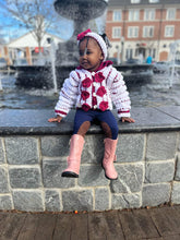 Load image into Gallery viewer, Crochet Couture Plush Flower jacket (Kids)