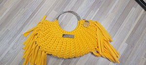 Crochet couture fringe purse