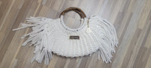 Load image into Gallery viewer, Crochet couture Bamboo fringe purse
