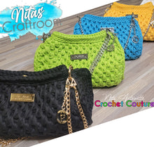 Load image into Gallery viewer, Crochet Couture honeycomb bag
