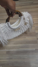 Load and play video in Gallery viewer, Crochet couture Bamboo fringe purse
