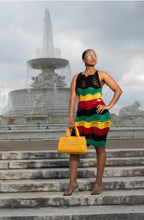 Load image into Gallery viewer, Rasta wave dress❤️💛💚🖤
