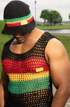 Load image into Gallery viewer, Rasta mens mesh tank/bucket hat (Set) ❤️💛💚🖤
