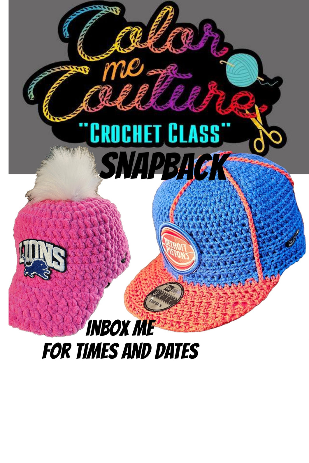 Crochet Snapbacks Crochet SNAPBACK HAT Class | Nita’s Craft Room