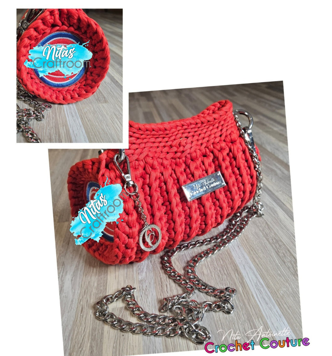 Pistons inspired Barrel Purse