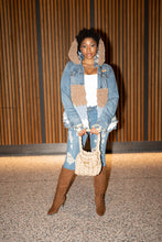 Load image into Gallery viewer, Plush denim jacket
