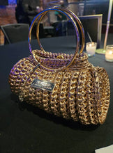 Load image into Gallery viewer, Crochet Couture Metallic Gold w/Handles
