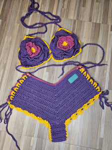 Crochet Couture flower bikini 👙