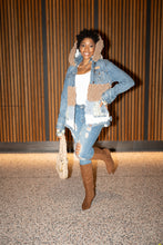 Load image into Gallery viewer, Plush denim jacket
