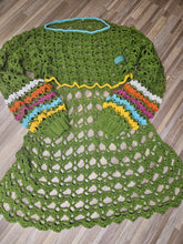 Load image into Gallery viewer, Crochet Couture high/low mesh top
