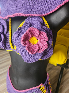 Crochet Couture flower bikini 👙