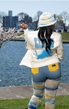 Load image into Gallery viewer, Crochet Couture mesh bottom jeans
