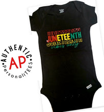 Load image into Gallery viewer, Juneteenth Vibes Only Baby Onesie
