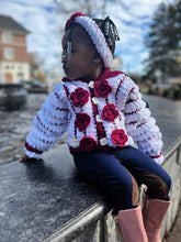 Load image into Gallery viewer, Crochet Couture Plush Flower jacket (Kids)
