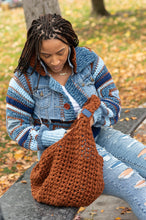 Load image into Gallery viewer, Crochet Couture Hobo Bag
